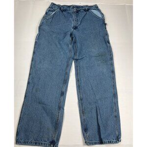 Carhartt Men 40X34 B13-DPS Relaxed Fit Dungaree Jeans Blue Cotton Denim